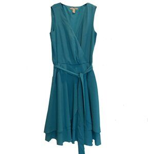 Women's Beautiful Banana Republic Sleeveless Deep V-Neck Faux Wrap Dress